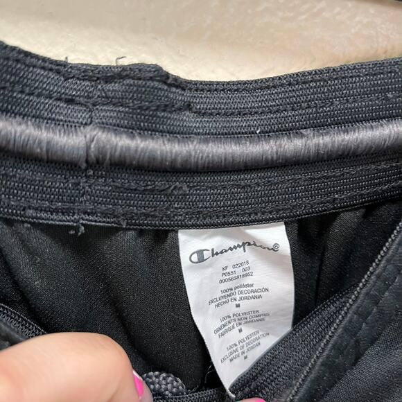 Champion Authentic Athleticwear Sweatpants Black Wide Baggy Pull-On Sz M - Picture 6 of 6